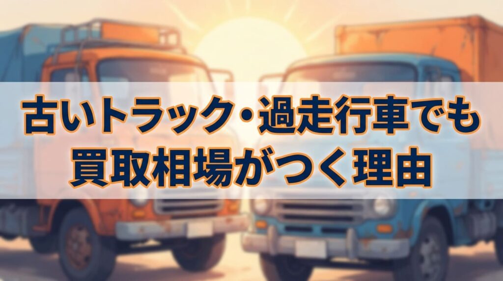古い2tトラック・過走行車でも買取相場がつく理由