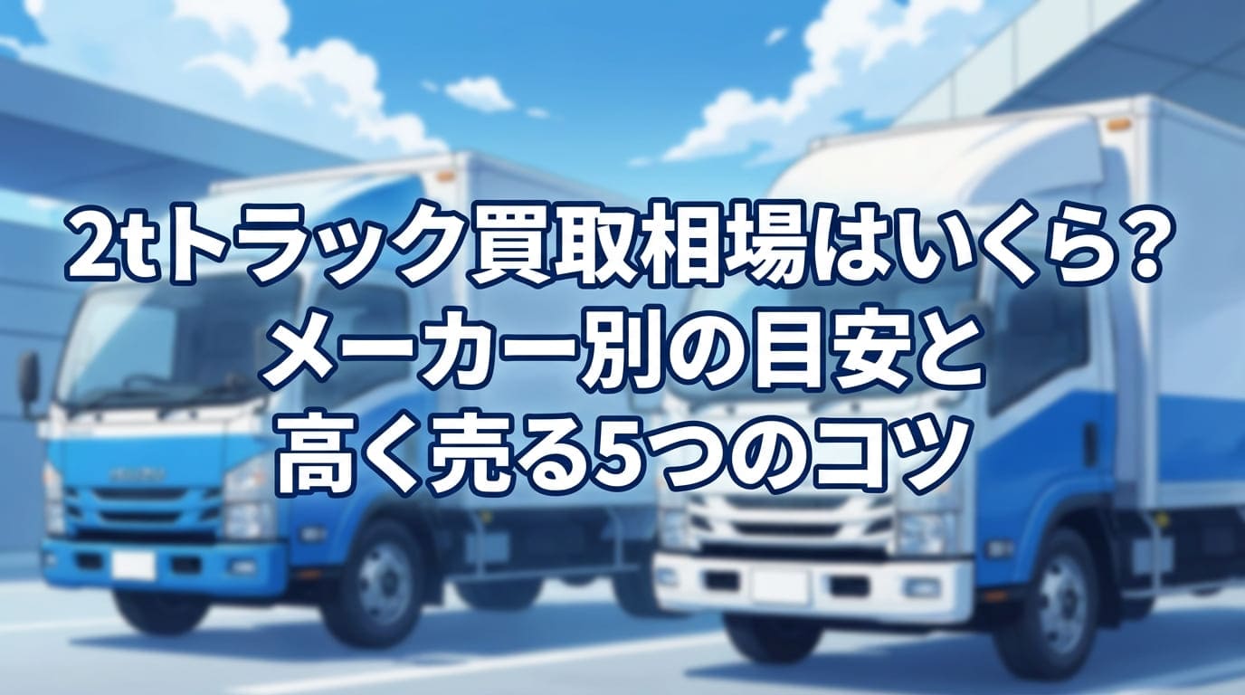 2tトラック買取相場はいくら？メーカー別の目安と高く売る5つのコツ