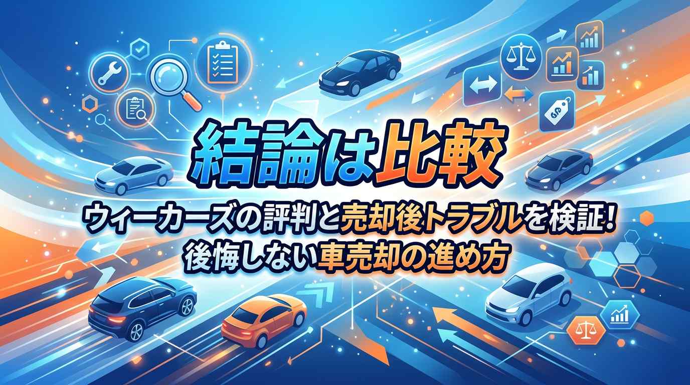【結論は比較】ウィーカーズの評判と売却後トラブルを検証！後悔しない車売却の進め方