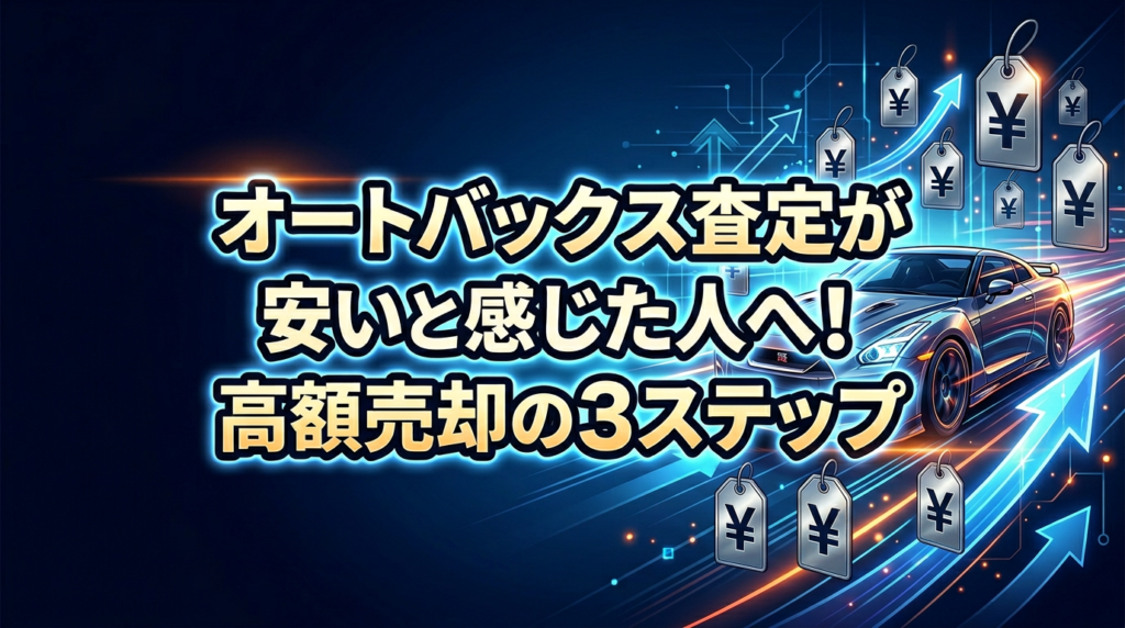 オートバックス査定が安いと感じた人へ！高額売却の3ステップを紹介