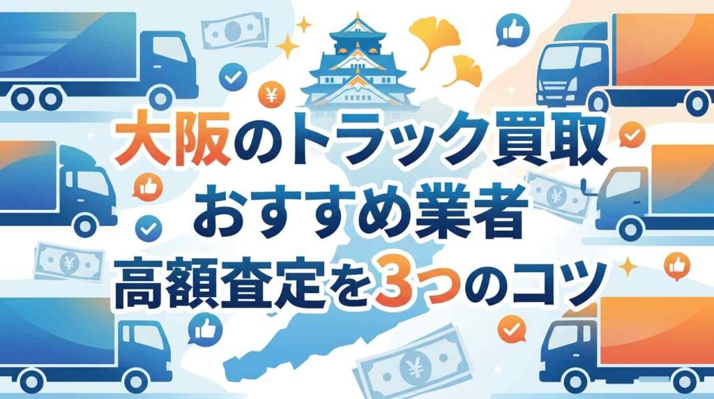 大阪のトラック買取おすすめ11社を比較！相場と選び方・高額査定を引き出すコツを解説