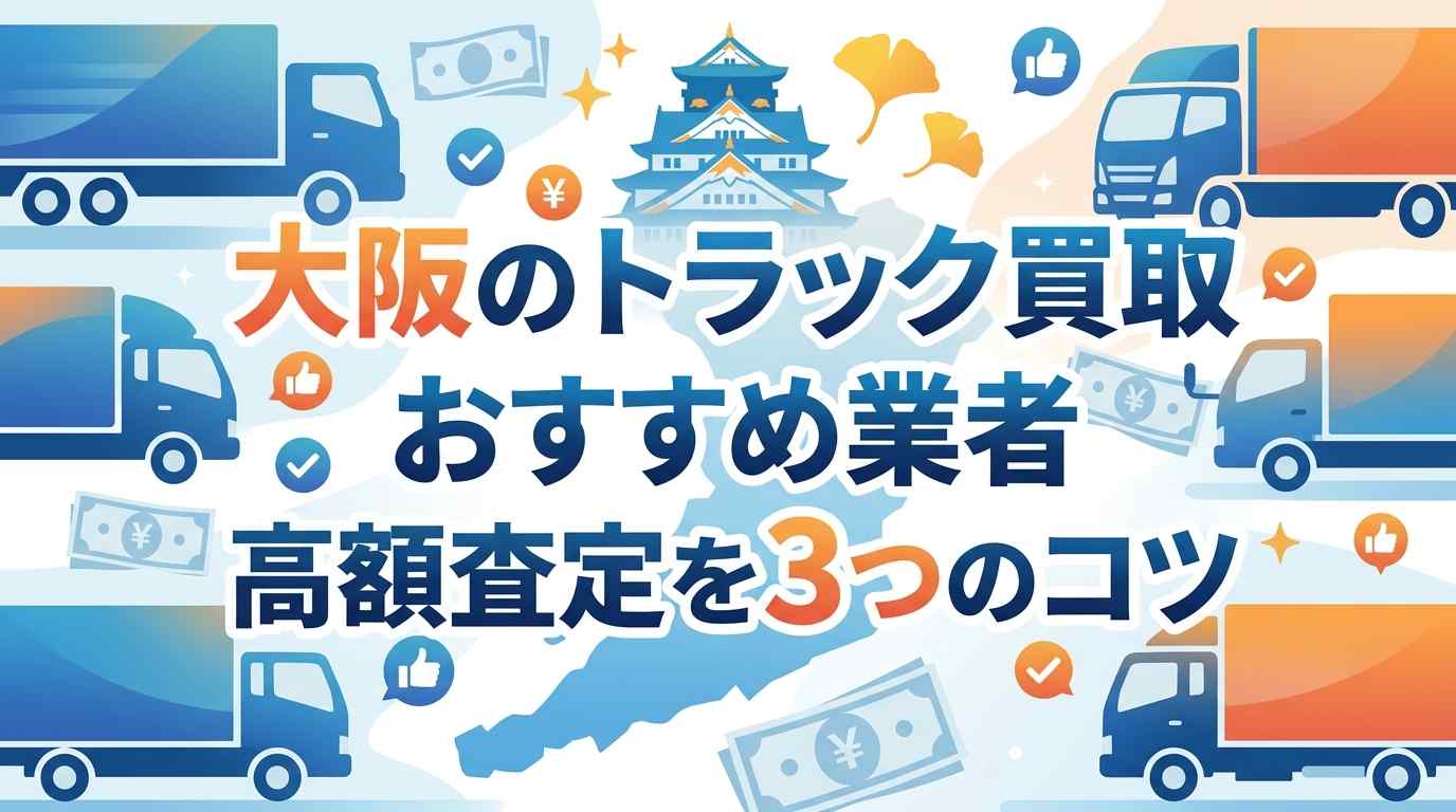 大阪のトラック買取おすすめ11社を比較！相場と選び方・高額査定を引き出すコツを解説