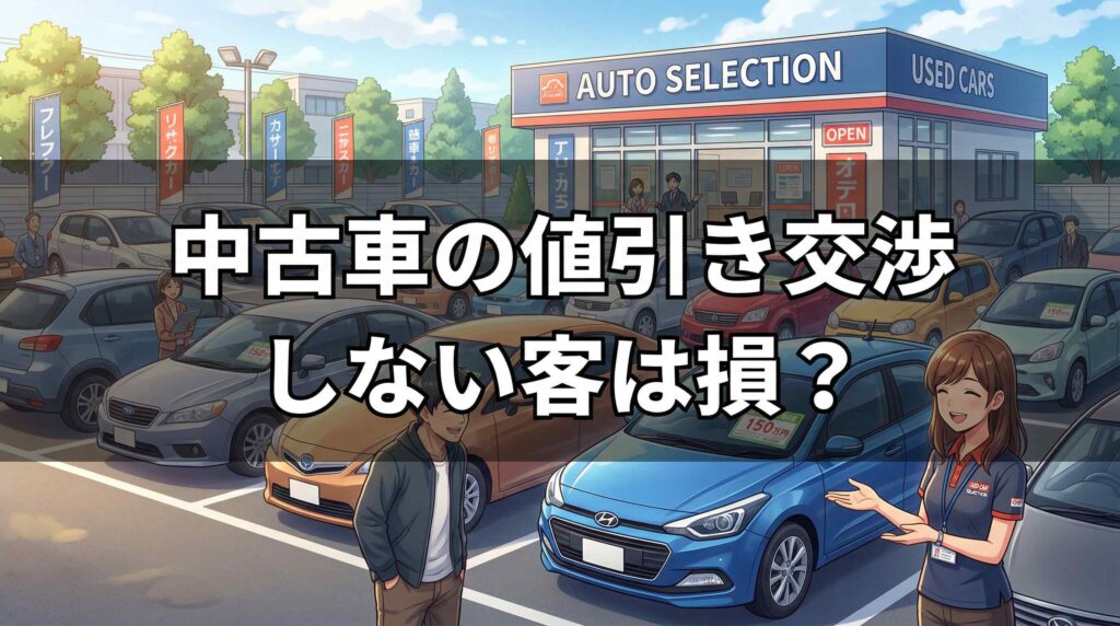  中古車の値引き交渉しない客は損？営業マンの本音と5つの賢い買い方