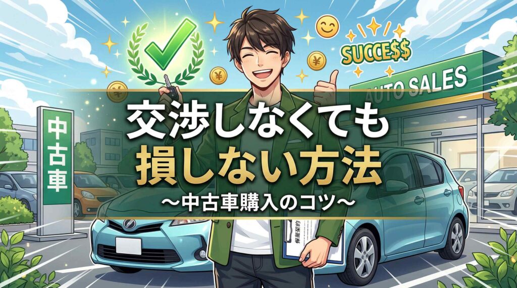  中古車の値引き交渉しない客は損？営業マンの本音と5つの賢い買い方
