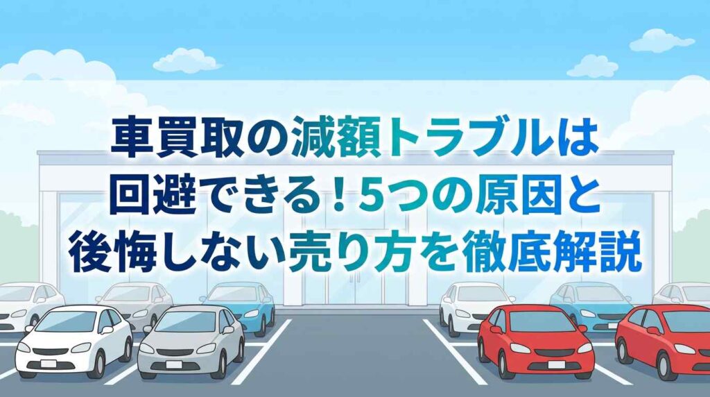 車買取の減額トラブルは回避できる！5つの原因と後悔しない売り方を徹底解説