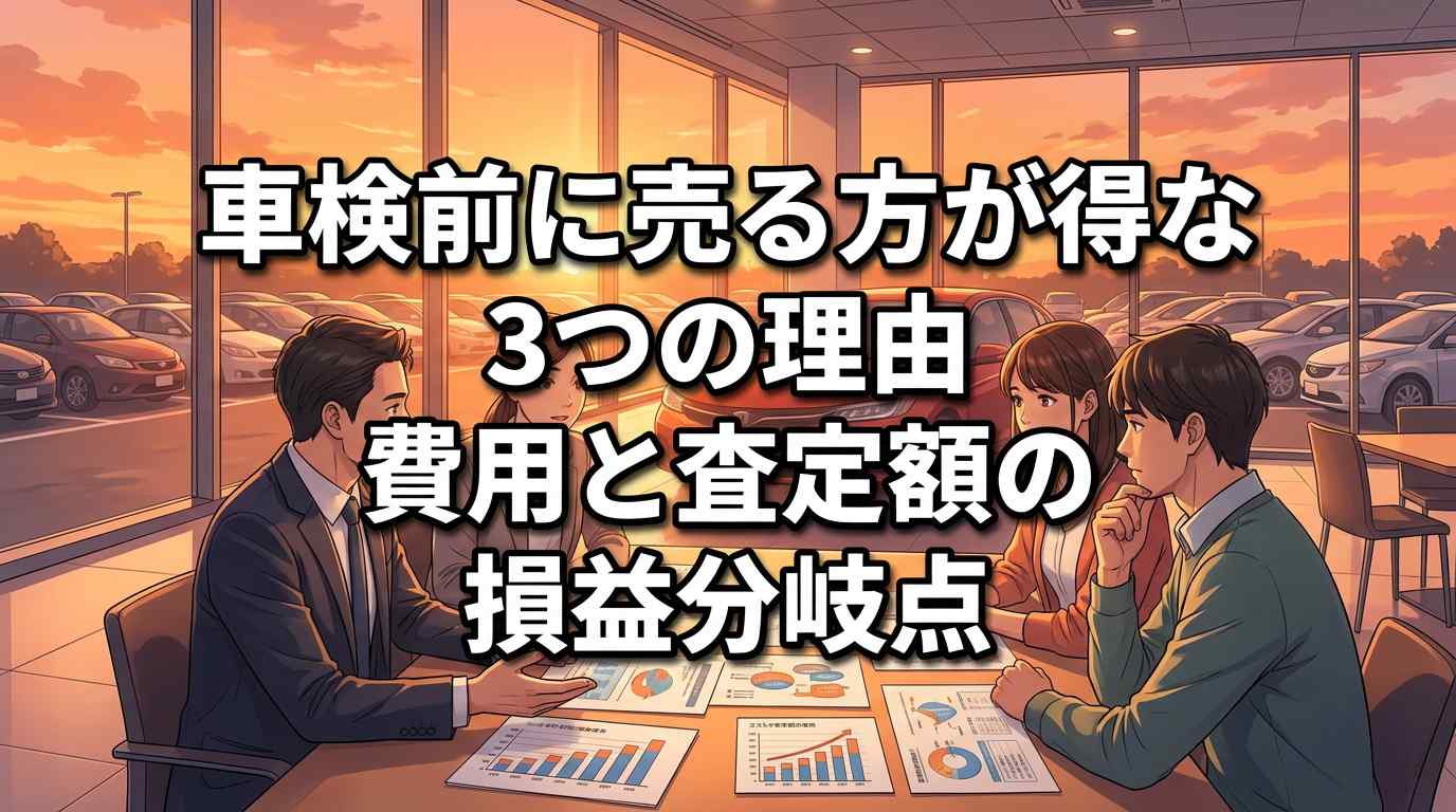 車検前に売る方が得な3つの理由！費用と査定額の損益分岐点を解説
