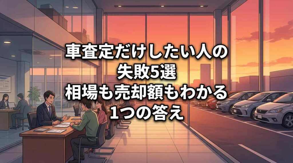 【知恵袋で判明】車査定だけしたい人の失敗5選！相場も売却額もわかる1つの答え