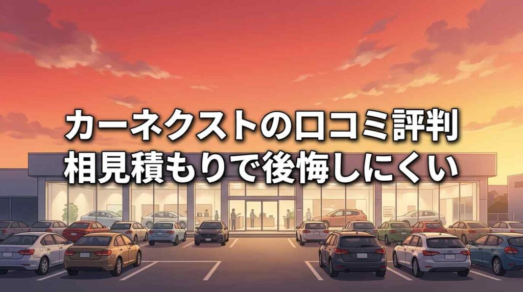 【結論は相見積もり】カーネクストの口コミ・評判7項目！3社比較で後悔しにくい選び方