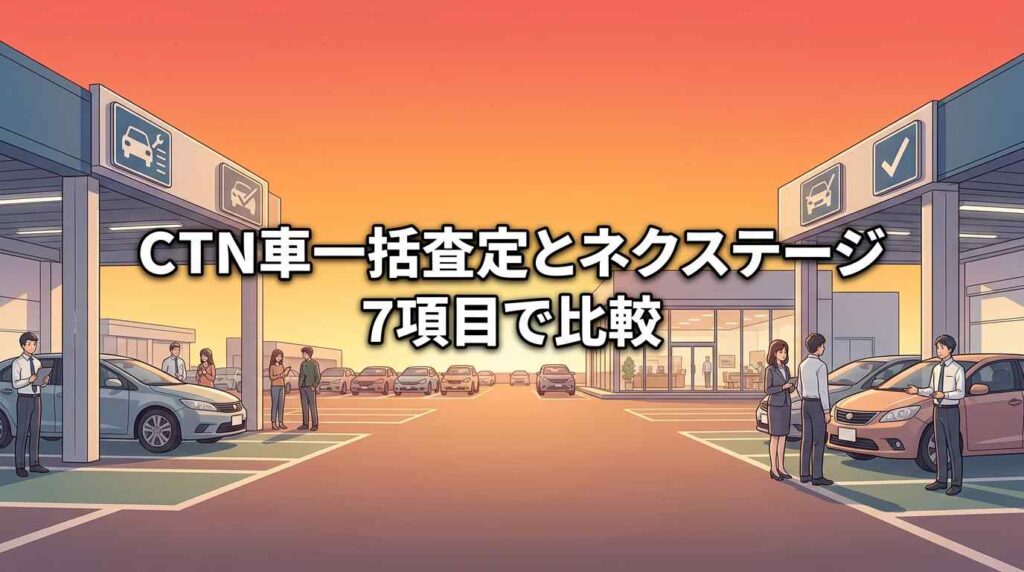 CTN車一括査定とネクステージを7項目で比較！どっちが高く売れるか徹底解説