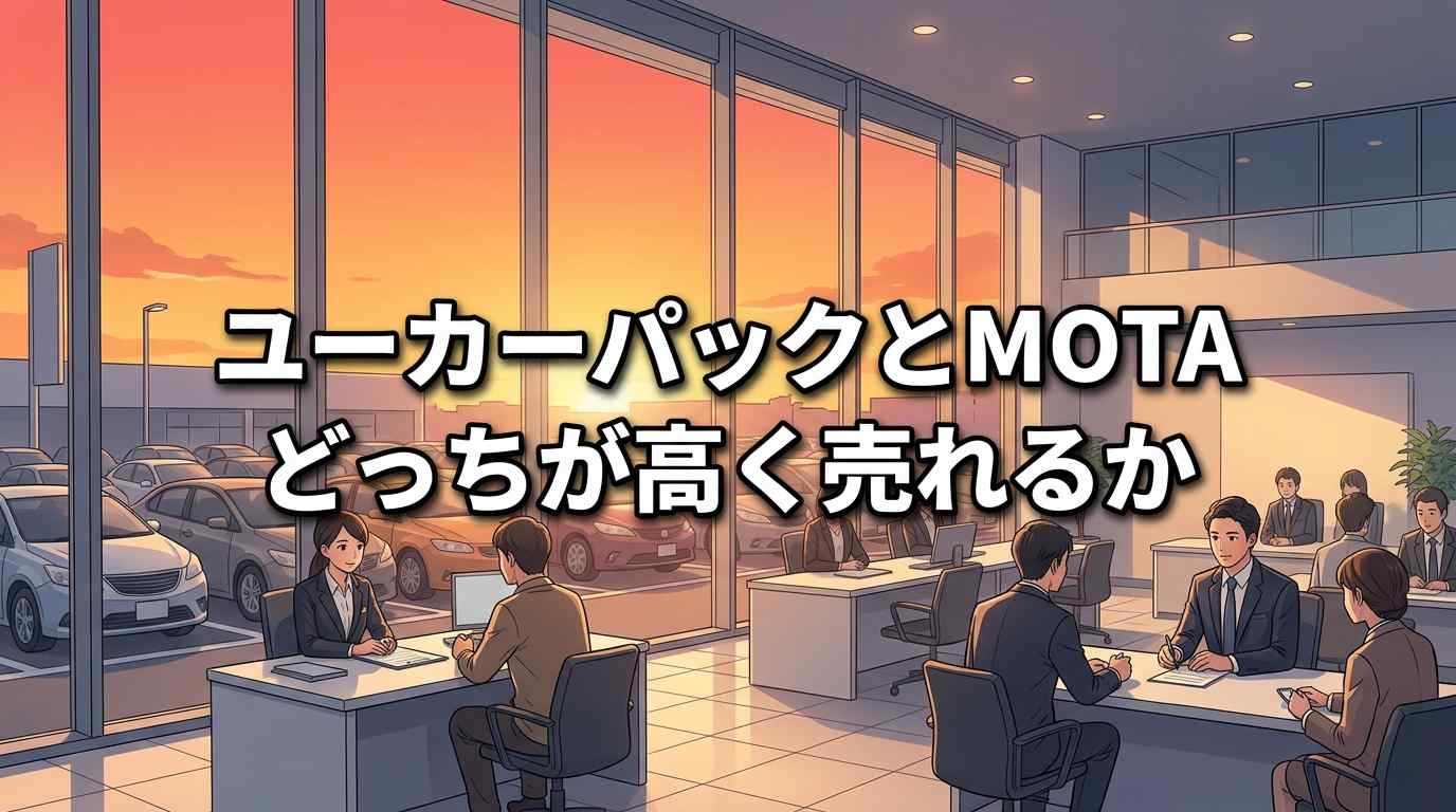 ユーカーパックとMOTAを8項目で比較！どっちが高く売れるか徹底解説