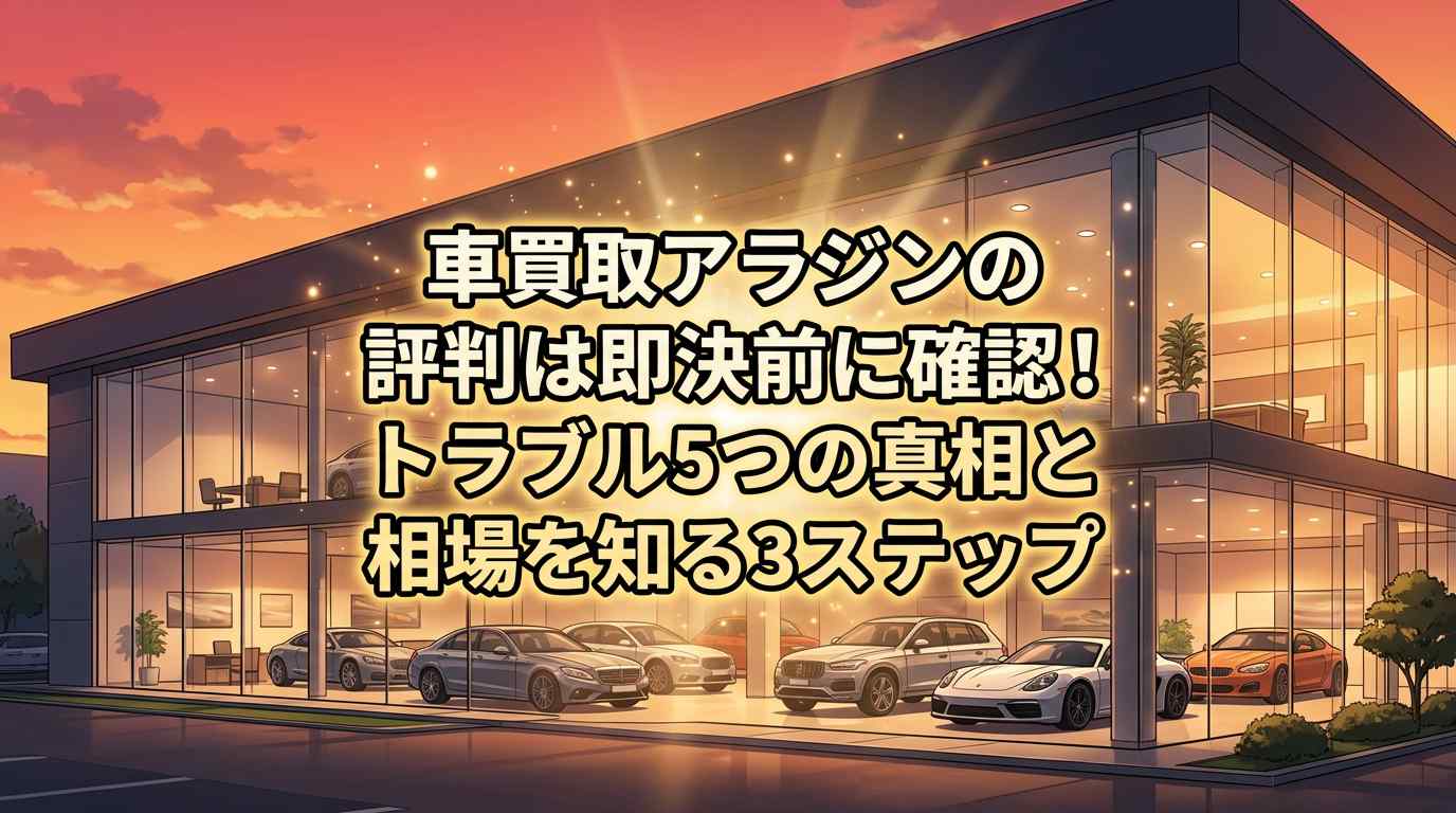車買取アラジンの評判は即決前に確認！トラブル5つの真相と相場を知る3ステップ