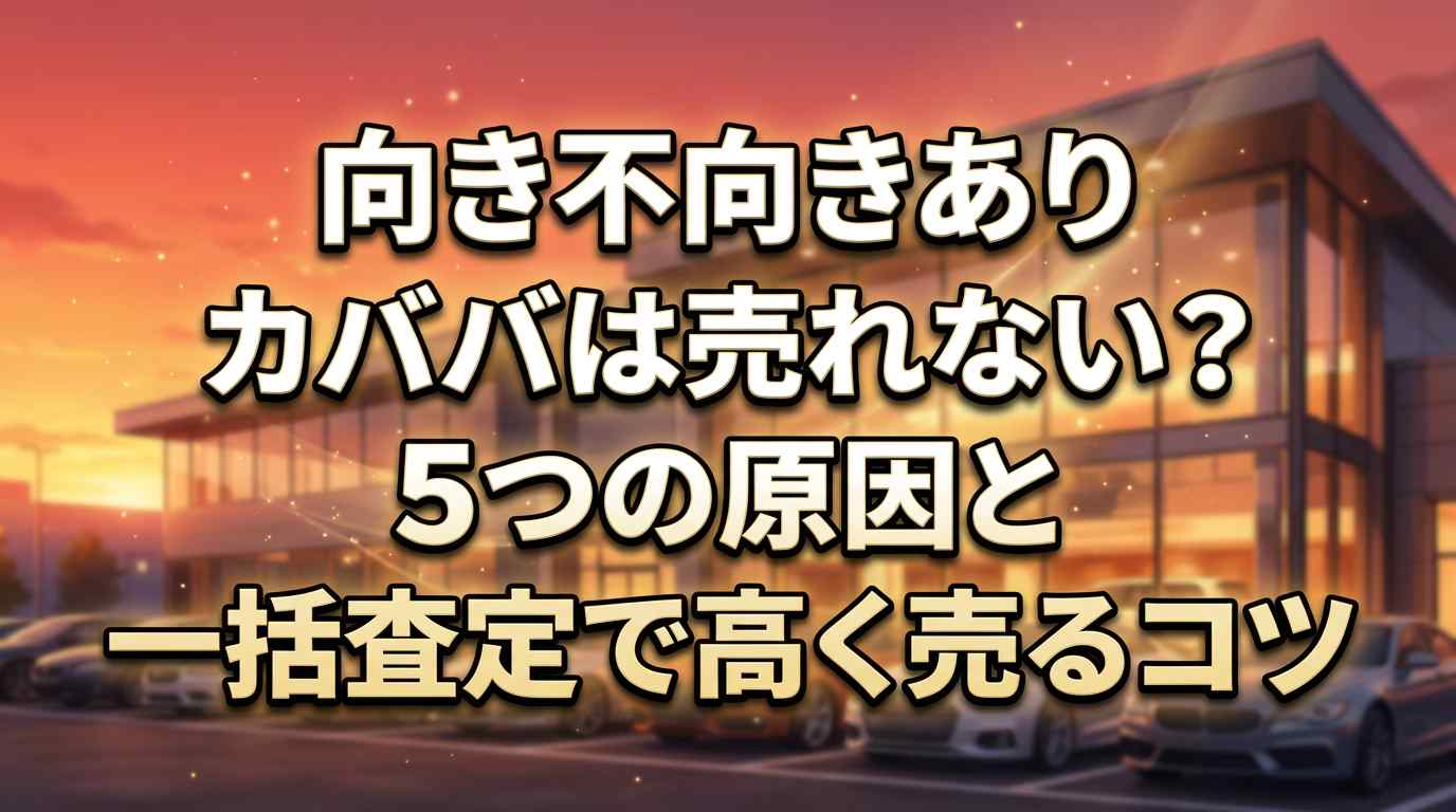 【向き不向きあり】カババは売れない？5つの原因と一括査定で高く売るコツ