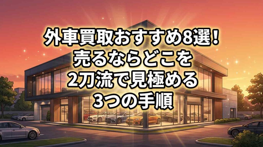 外車買取おすすめ8選！売るならどこ？2刀流で見極める3つの手順