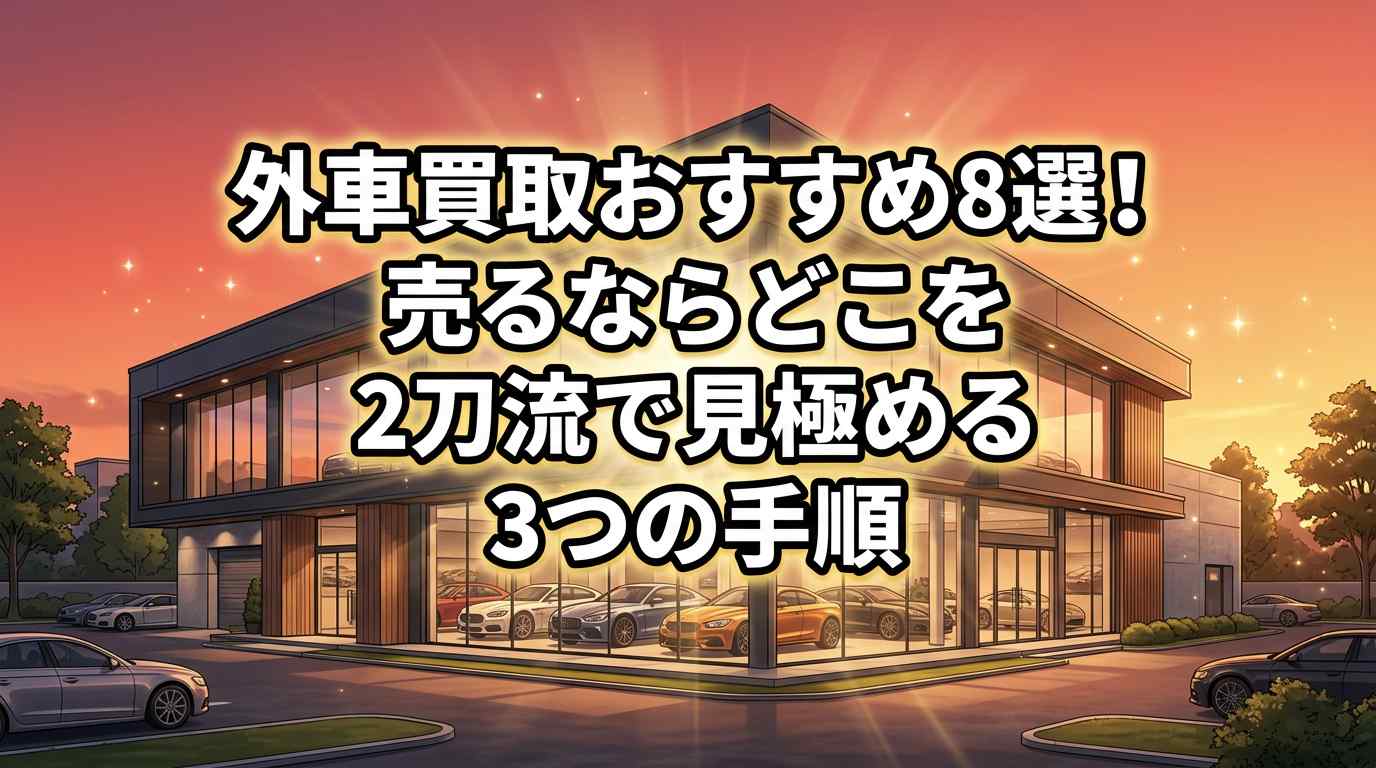 外車買取おすすめ8選！売るならどこ？2刀流で見極める3つの手順