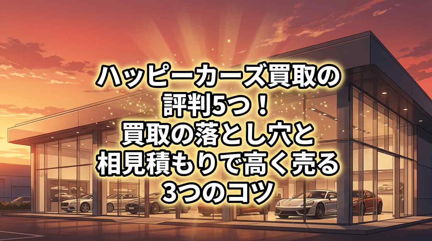 ハッピーカーズ買取の評判5つ！買取の落とし穴と相見積もりで高く売る3つのコツ