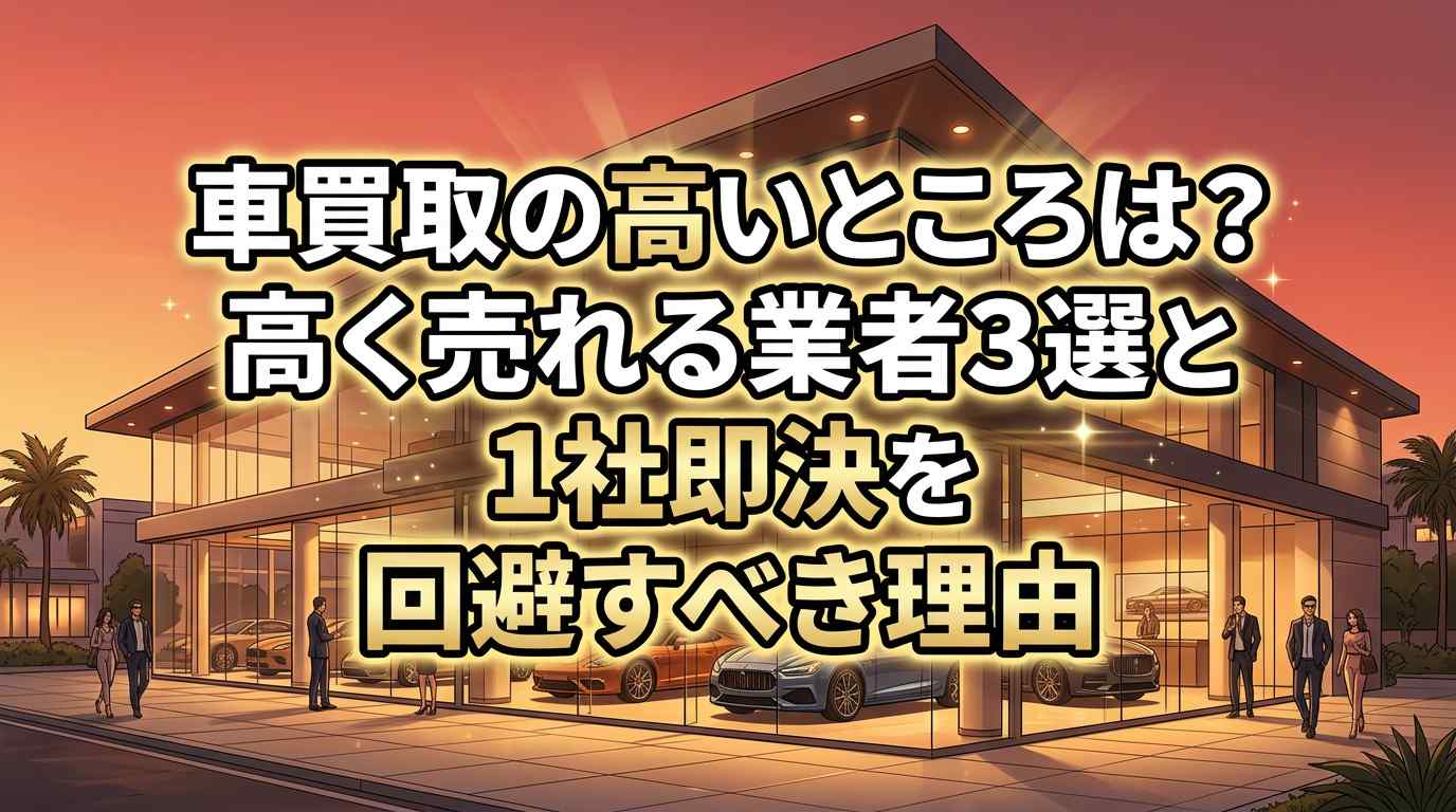 車買取の高いところはどこ？高く売れる業者3選と1社即決を回避すべき理由ころ