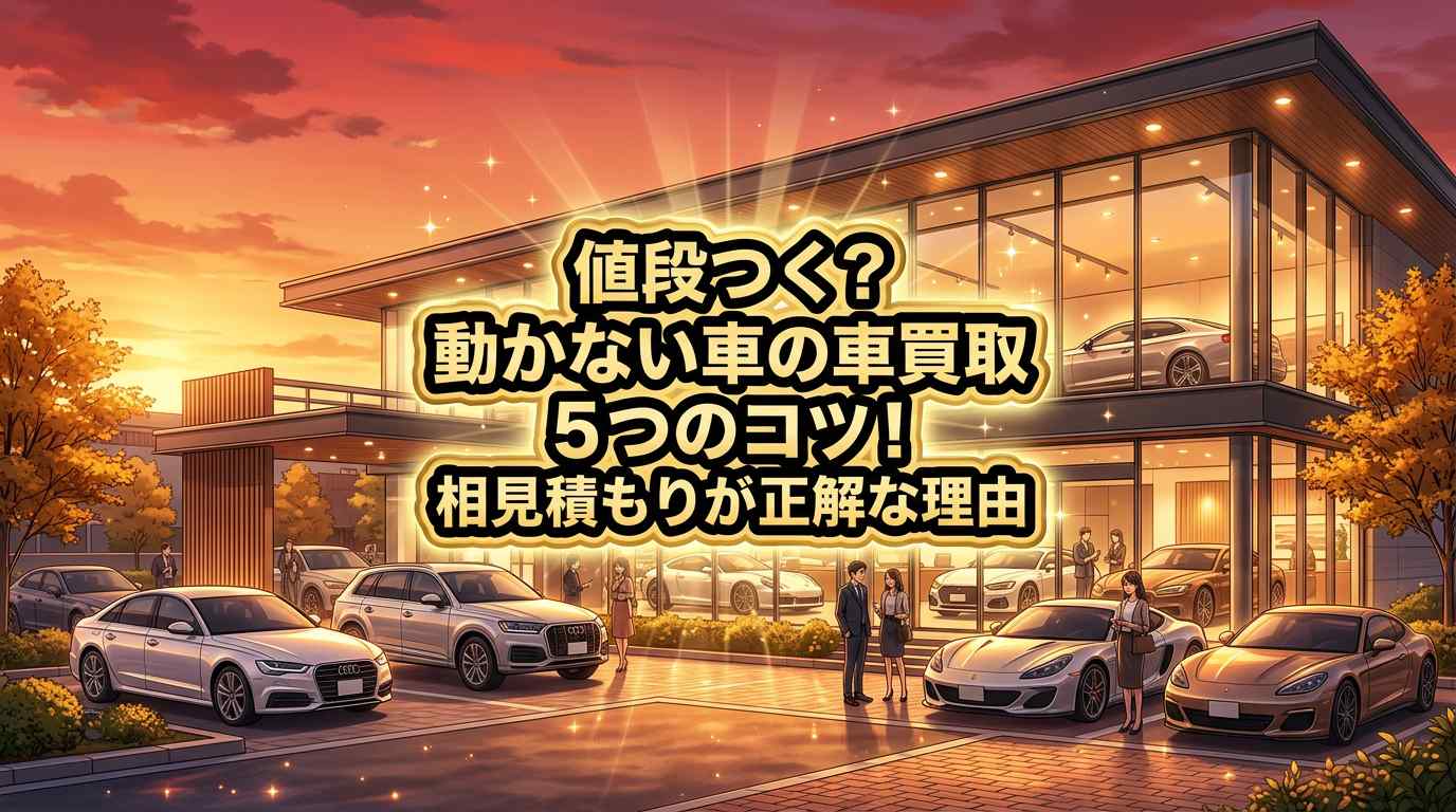【値段つく?】動かない車の車買取5つのコツ!相見積もりが正解な理由