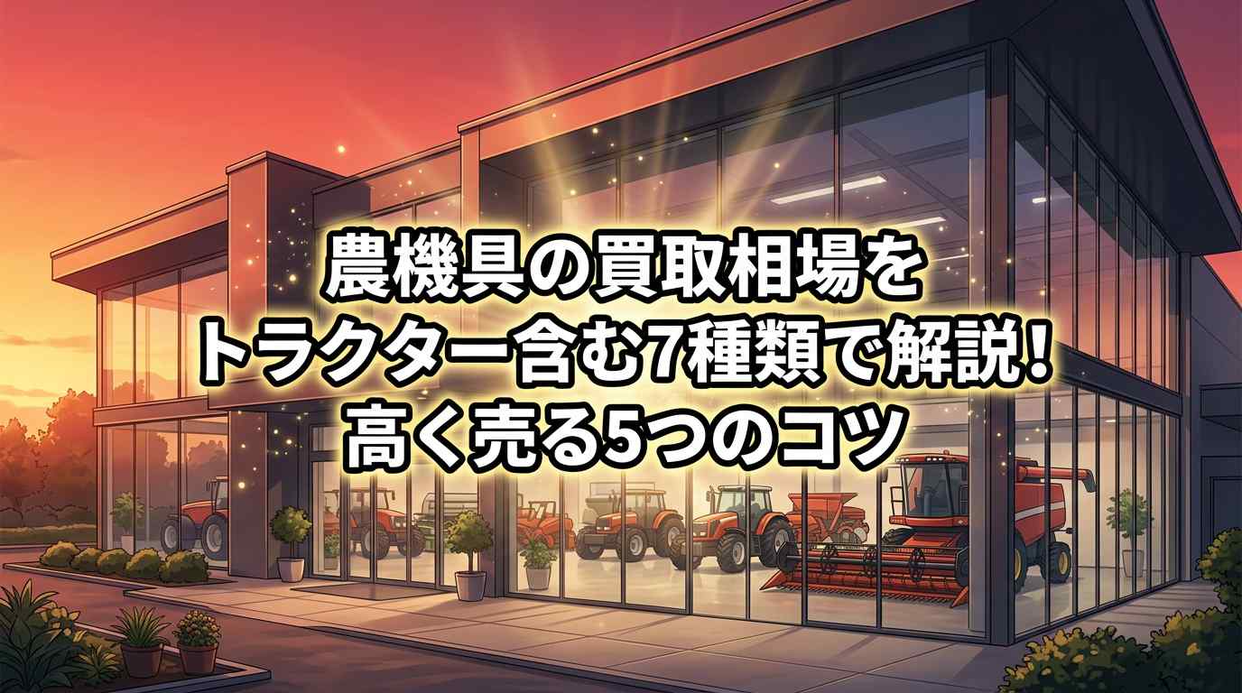 農機具の買取相場をトラクター含む7種類で解説！高く売る5つのコツ