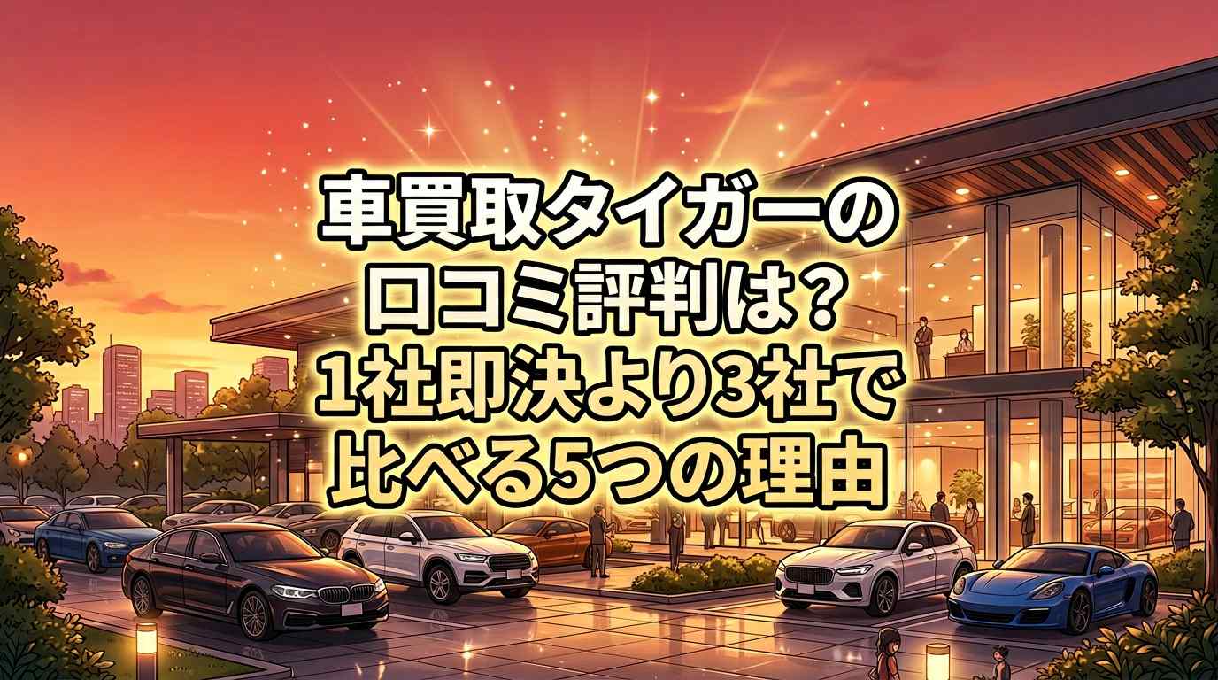 車買取タイガーの口コミ・評判は危ない？1社即決より3社で比べる5つの理由