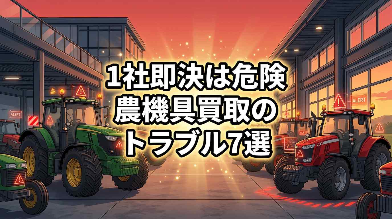 【1社即決は危険】農機具買取のトラブル7選!少しでも高く安全に売る具体的な手順