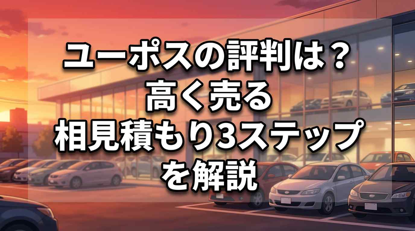 【やばい？】ユーポスの評判は良い？悪い？高く売る相見積もり3ステップを解説