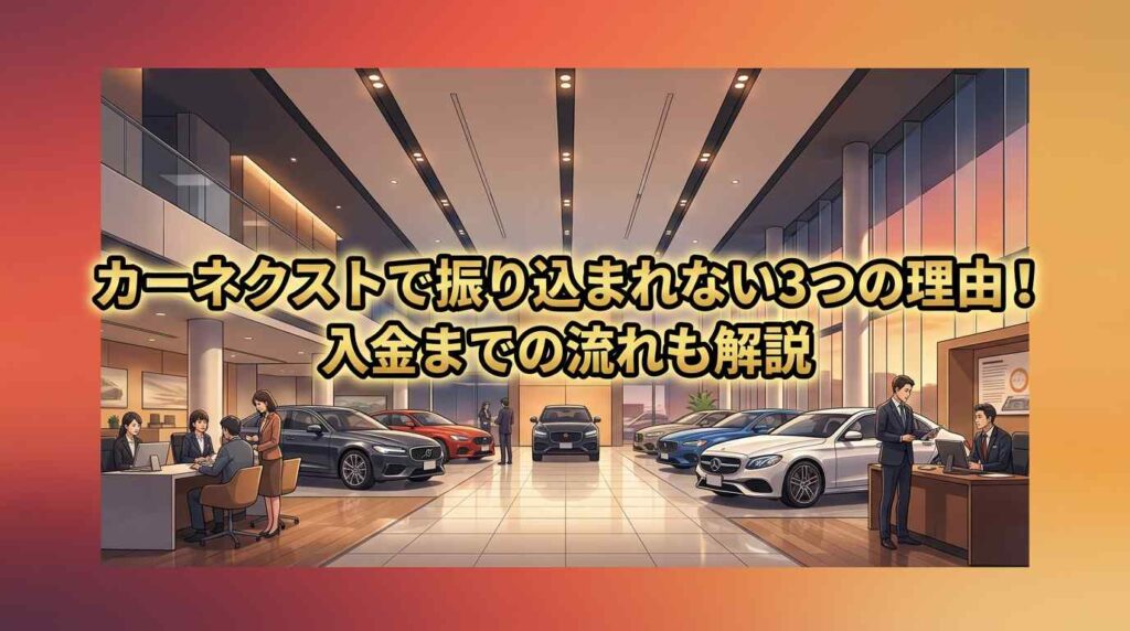 【総まとめ】カーネクストで振り込まれない3つの理由！入金までの流れも解説