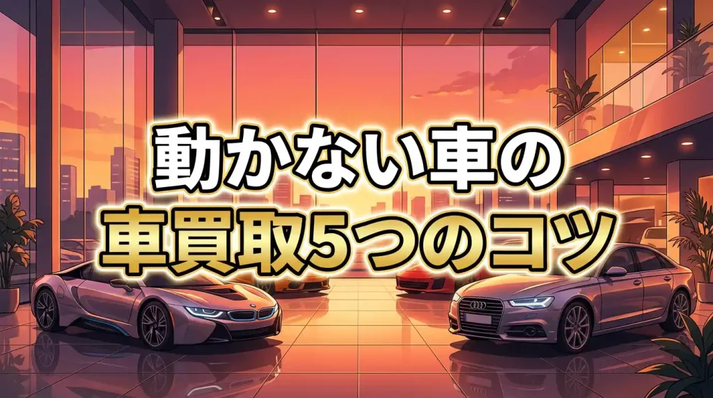 【値段つく？】動かない車の車買取5つのコツ！相見積もりが正解な理由