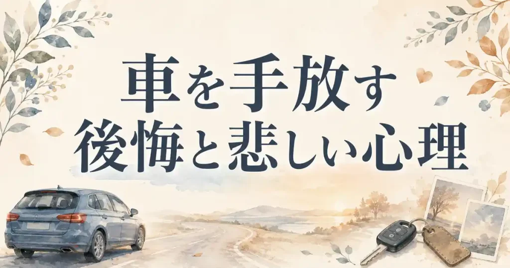【保存版】車を手放す後悔と悲しい心理！知恵袋の声3選と後悔を減らす道とは？
