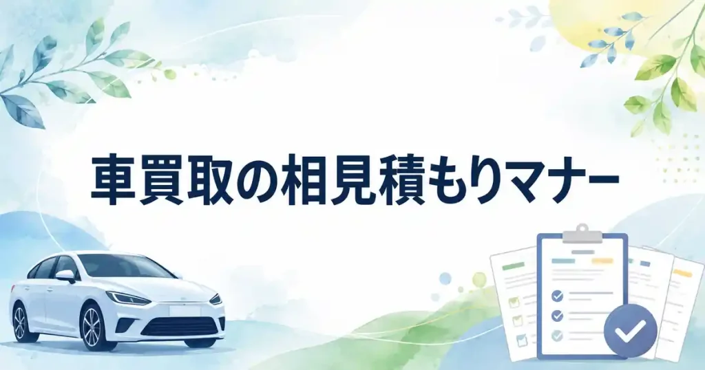 車買取の相見積もりは失礼？マナーを守れば業者も歓迎する5つの理由