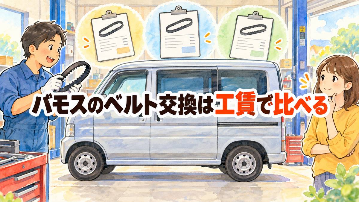 バモスのベルト交換は工賃で比べる