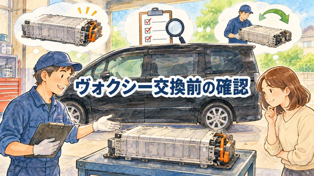 ヴォクシー交換前の確認