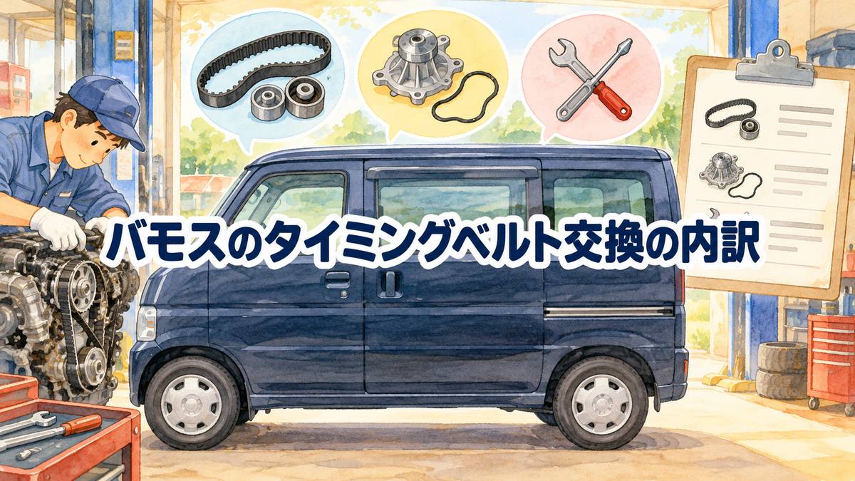 バモスのタイミングベルト交換の内訳