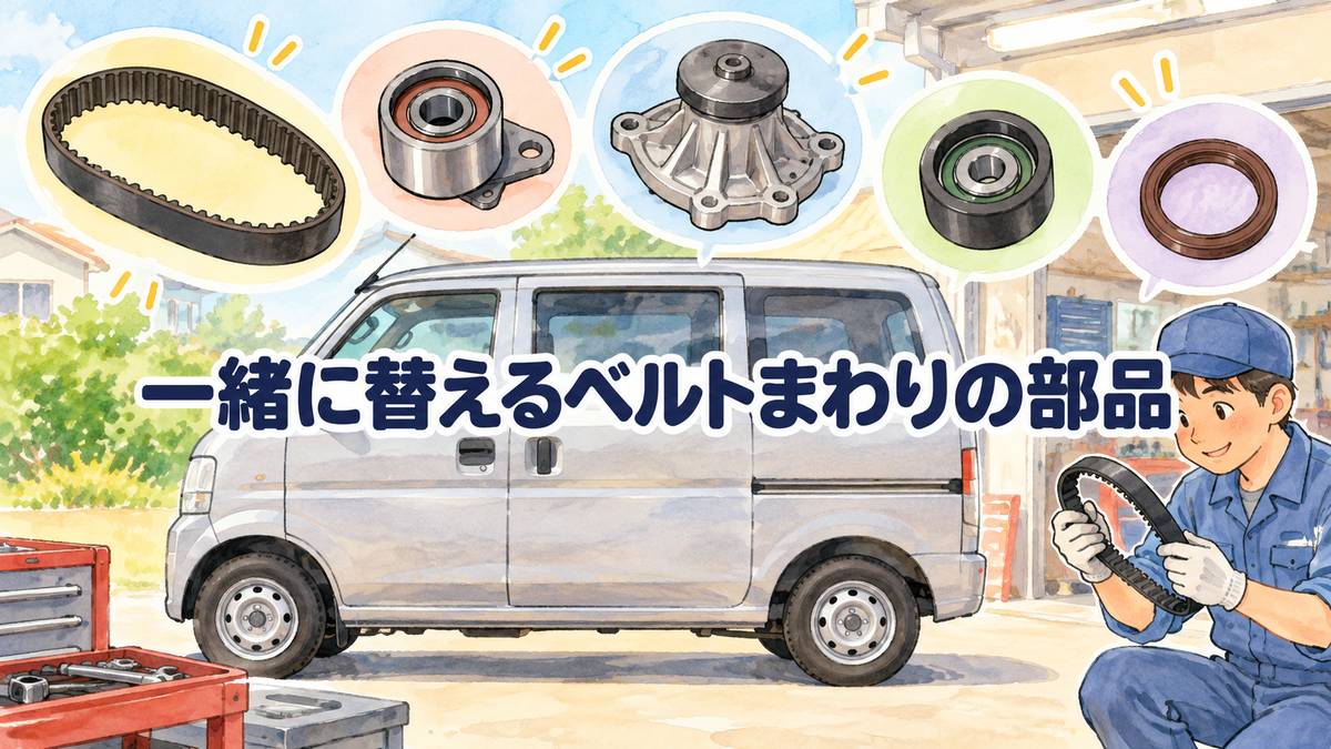 一緒に替えるベルトまわりの部品