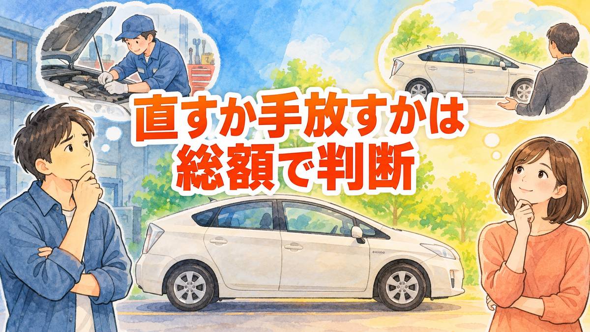 直すか手放すかは総額で判断