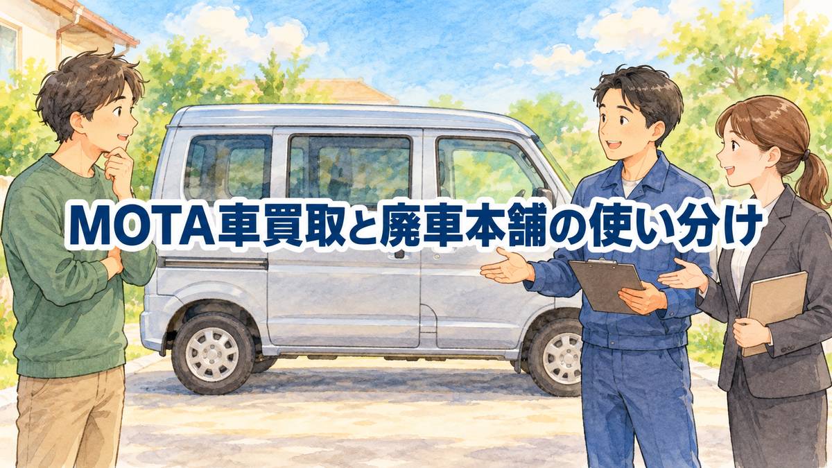 MOTA車買取と廃車本舗の使い分け