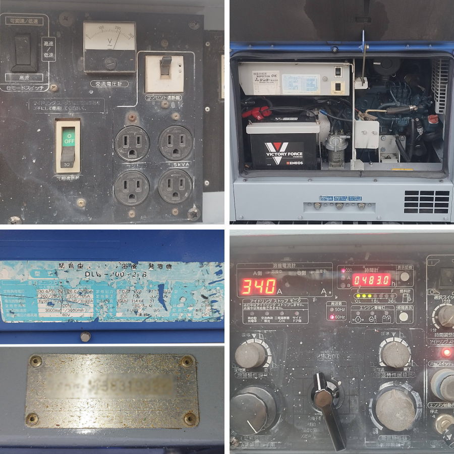 デンヨー エンジン溶接機 DLW-200×2LS 買取対応機器3