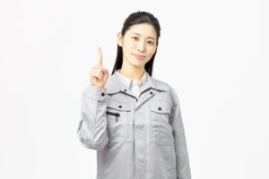 作業服の女性
